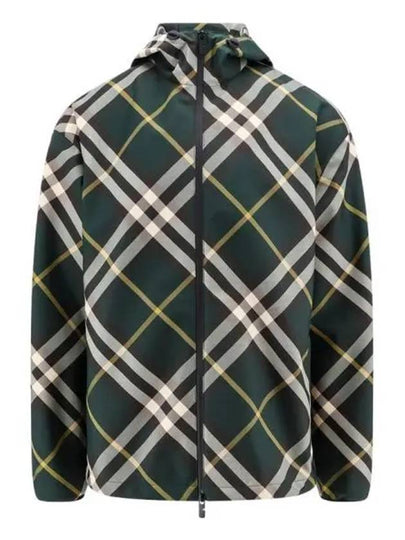 Check Pattern Hoodie Zip-Up Ivy - BURBERRY - BALAAN 2