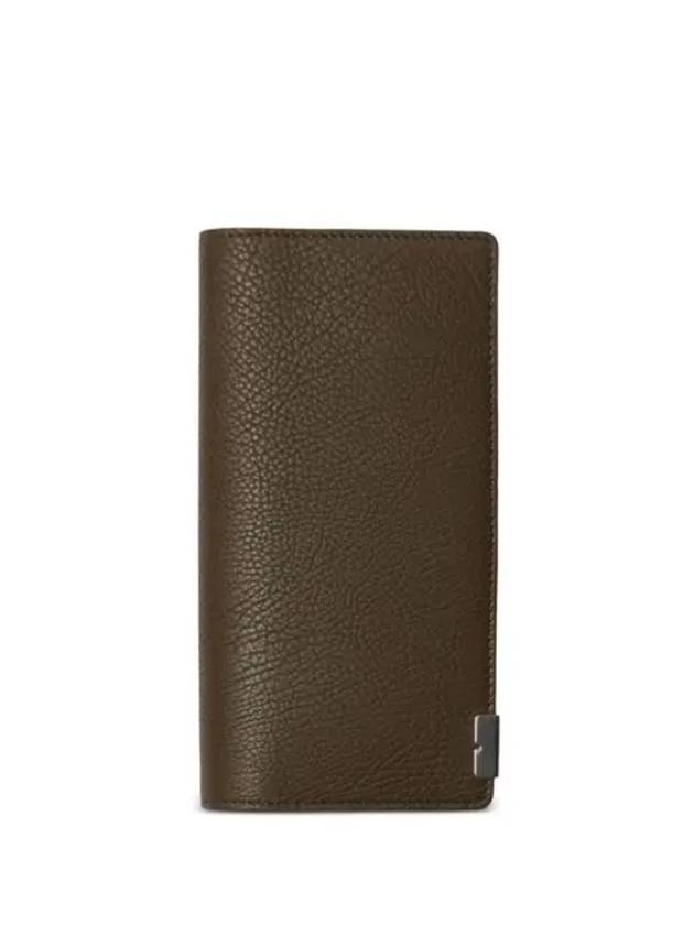 B-Cut Leather Two-Fold Long Wallet Brown - BURBERRY - BALAAN 2