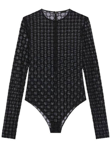 Givenchy Monogram Tulle Bodysuit - GIVENCHY - BALAAN 1