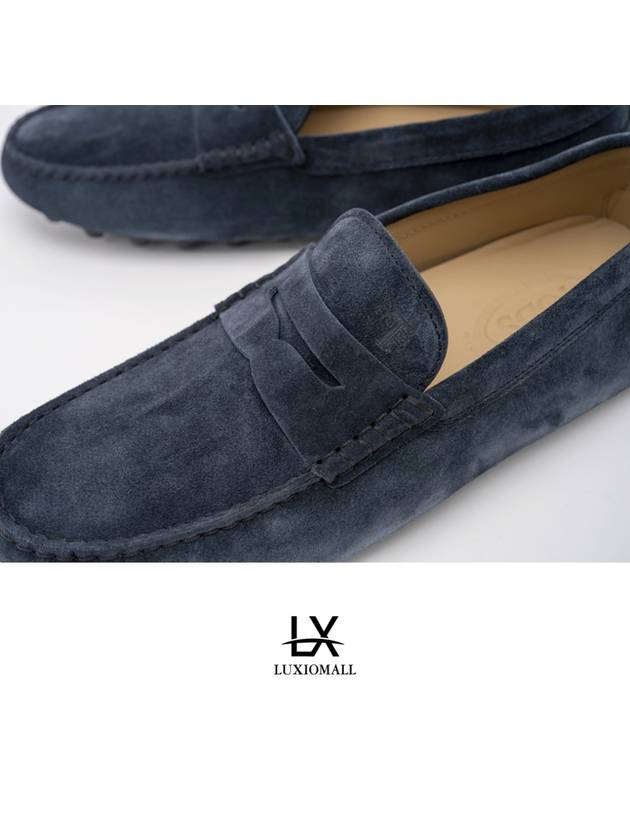 Gommino Bubble Suede Driving Shoes Blue - TOD'S - BALAAN 7