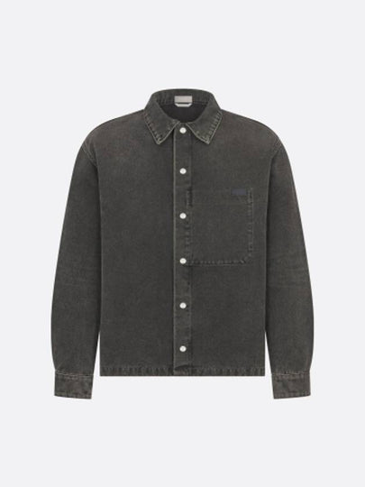 Cotton Twill Denim Jacket Grey - DIOR - BALAAN 2