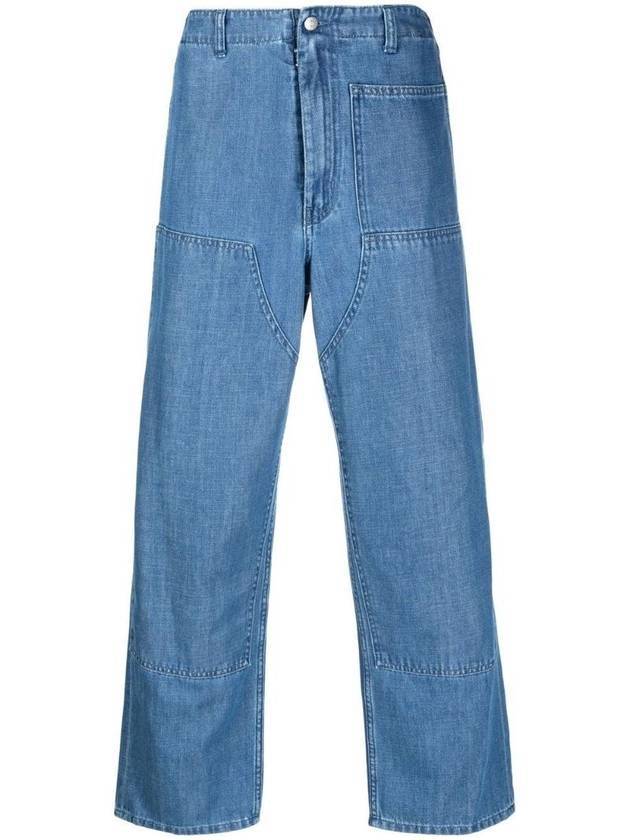 Men's Relaxed Cotton Straight Jeans Blue - MAISON MARGIELA - BALAAN 1