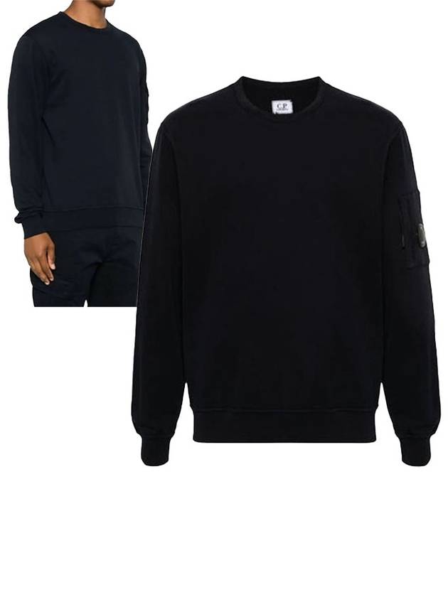 Men's Lens Wafen Light Fleece Sweatshirt Blue - CP COMPANY - BALAAN 2