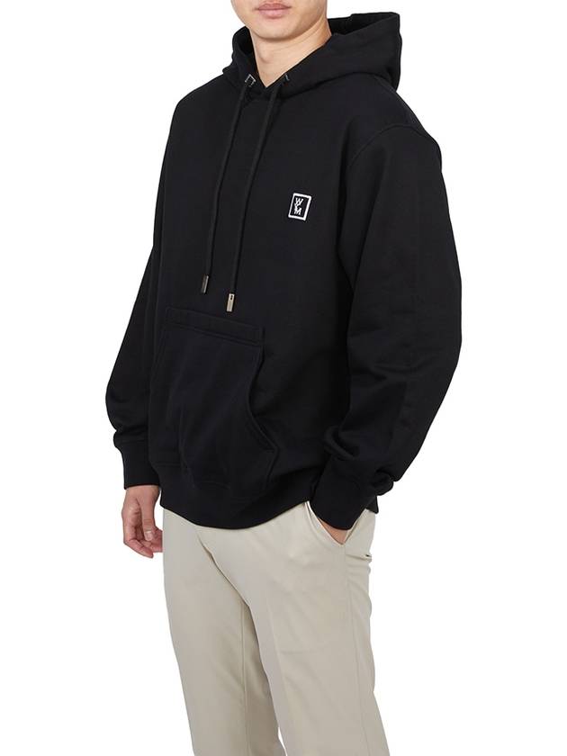 Back Logo Cotton Hoodie Black - WOOYOUNGMI - BALAAN 5