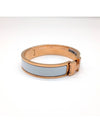 Clic H Bracelet Rose Gold Blanc - HERMES - BALAAN 4