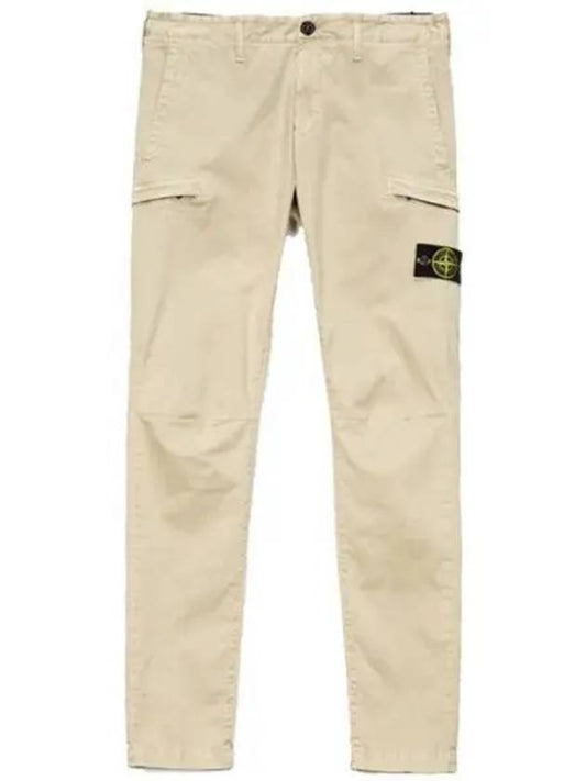 Men's Waffen Cargo Slim Straight Pants Beige - STONE ISLAND - BALAAN 2