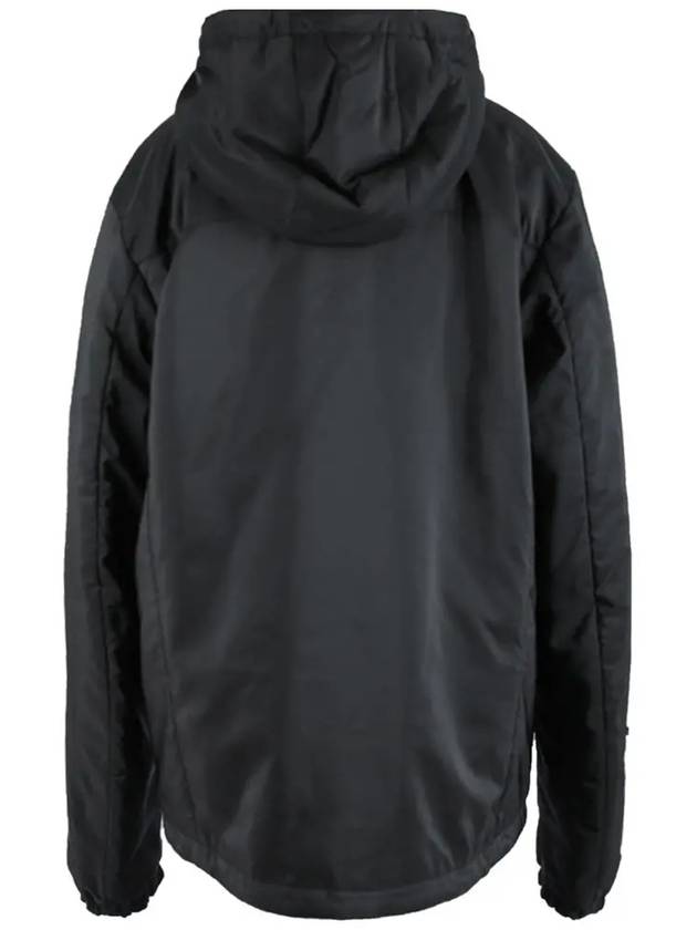 Triangle Logo Reversible Lightweight Hooded Jacket Black - PRADA - BALAAN 4