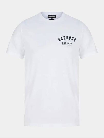 Men's Preppy Logo Short Sleeve T-Shirt White - BARBOUR - BALAAN 2