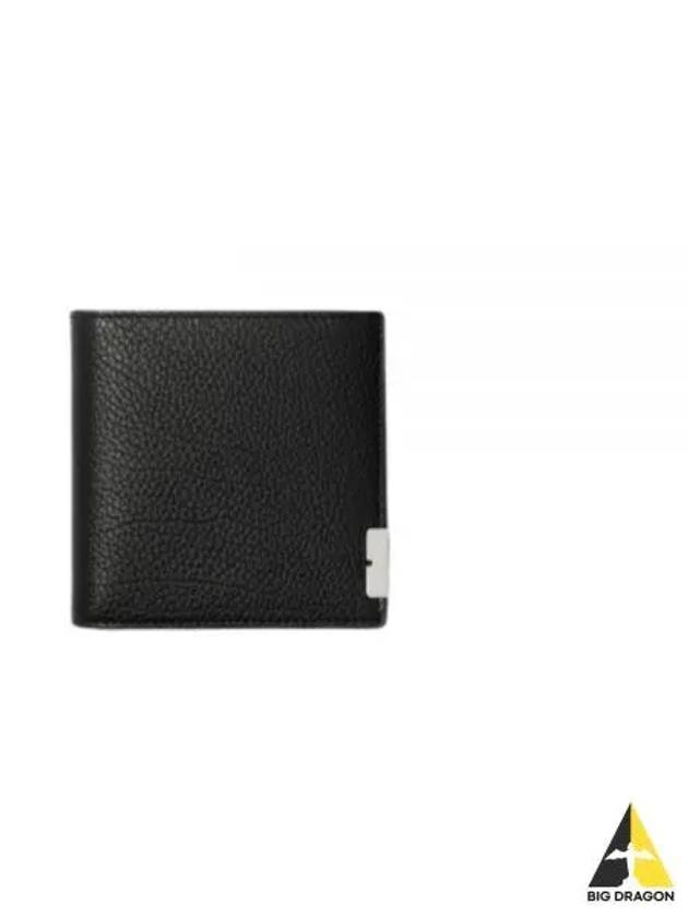 B Cut Leather Half Wallet Black - BURBERRY - BALAAN 2