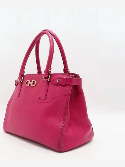 Ferragamo 21 D940 Pink Saffiano Leather Tote Bag Shoulder Strap Lost - SALVATORE FERRAGAMO - BALAAN 2