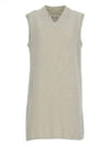 Women's V-neck Knit Midi Dress Green - MAISON MARGIELA - BALAAN 2