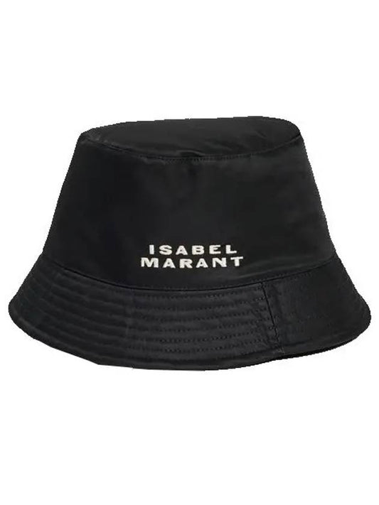 Haley Embroidered Logo Bucket Hat Black - ISABEL MARANT - BALAAN 2