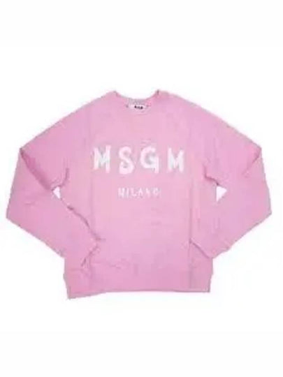 Brush Logo Printing Sweatshirt Pink - MSGM - BALAAN 2