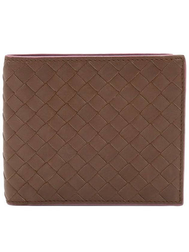 Brown Purple Intrecciato Weaving VN Folder Bicycle Wallet - BOTTEGA VENETA - BALAAN 1