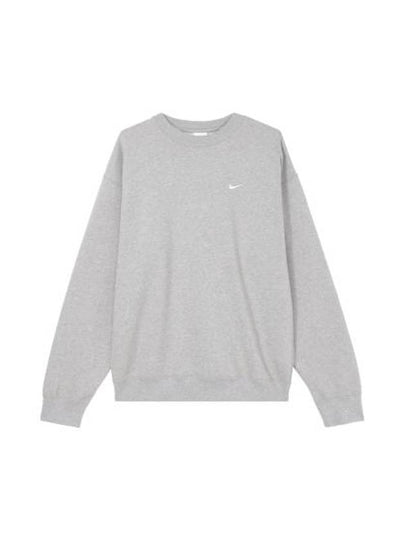 Solo Swoosh Fleece Crew Sweatshirt Dark Grey Heather - NIKE - BALAAN 2