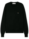 ORB Embroidered Crew Neck Knit Top Black - VIVIENNE WESTWOOD - BALAAN 4