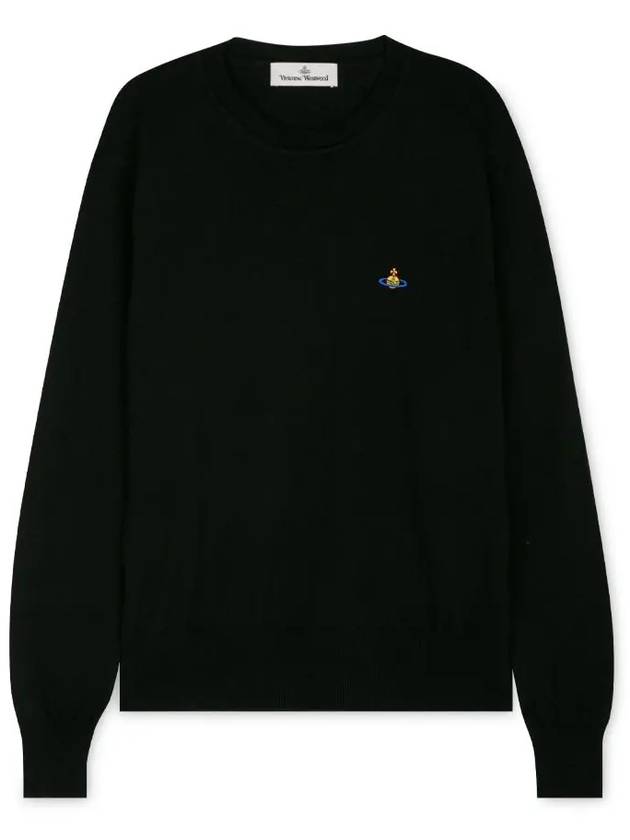 ORB Embroidered Crew Neck Knit Top Black - VIVIENNE WESTWOOD - BALAAN 2