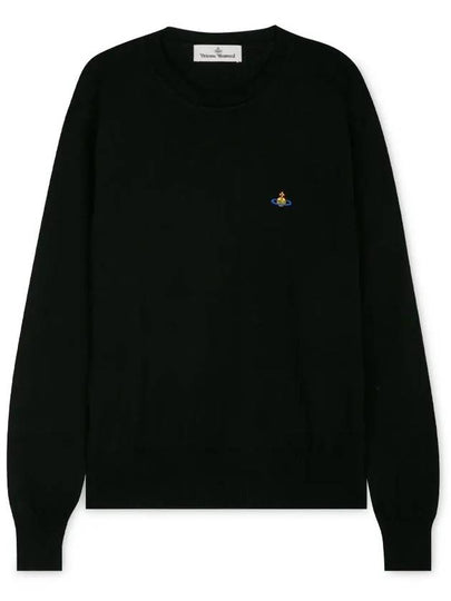 ORB Embroidered Crew Neck Knit Top Black - VIVIENNE WESTWOOD - BALAAN 2