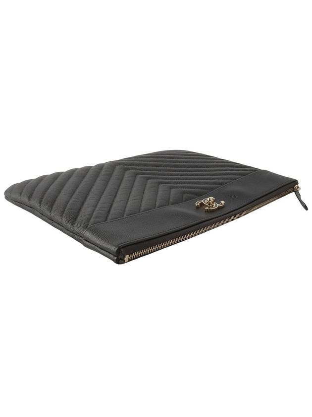 A80992 Caviar Mademoiselle Clutch New Medium Overseas Invoice 34038 1 - CHANEL - BALAAN 3