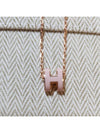 Mini Pop H Pendant Rose Gold Rose Dragee - HERMES - BALAAN 4