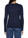 Embroidered Logo Pony Cable Knit Top Navy - POLO RALPH LAUREN - BALAAN 5