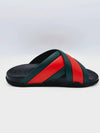 Men's Web Rubber Sandals Slippers - GUCCI - BALAAN.