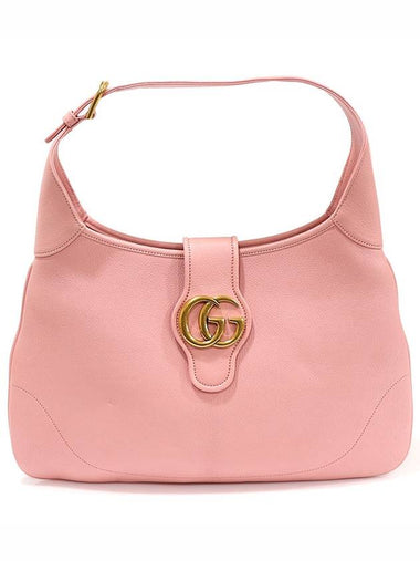 726274 Light Pink Leather Aphrodite Medium Hobo Shoulder Bag - GUCCI - BALAAN 1