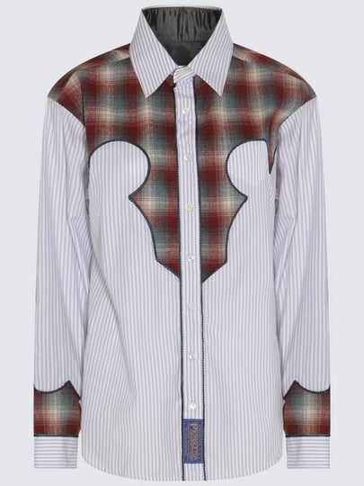 23 fw Gray Brown Cotton Check Stripe Shirt S67DT0008S78214001F B0480740876 - MAISON MARGIELA - BALAAN 2