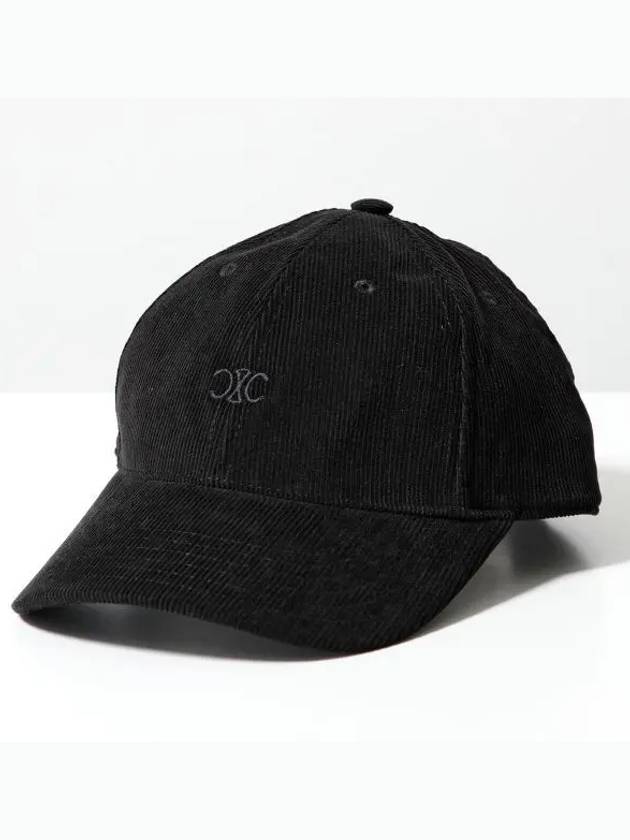 Mini Triomphe Embroidered Ball Cap Black - CELINE - BALAAN 2