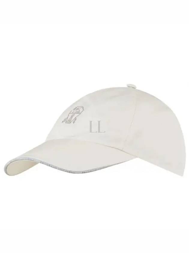 Embroidered Logo Curved Peak Ball Cap White - BRUNELLO CUCINELLI - BALAAN 2