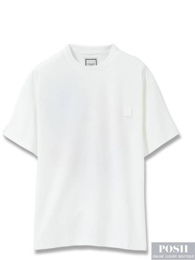 Swaying Flower Back Logo Short Sleeve T-Shirt White - WOOYOUNGMI - BALAAN 3