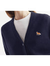 Baby Fox Patch Boxy Cardigan Navy Women s - MAISON KITSUNE - BALAAN 4