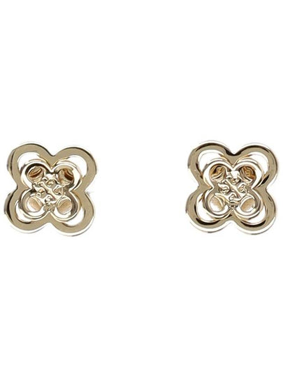 Double T Plaque Earrings Gold - TORY BURCH - BALAAN 2