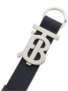 Monogram Motif Grainy Leather Key Holder Black - BURBERRY - BALAAN 4