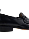 Pleated Leather Penny Loafers Black - THOM BROWNE - BALAAN 11