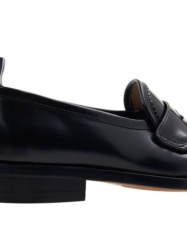 Pleated Leather Penny Loafers Black - THOM BROWNE - BALAAN 11