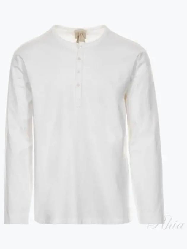 Henley Long Sleeve T-Shirt White - TEN C - BALAAN 2