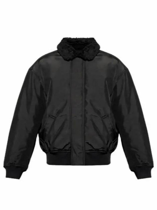 Shearling Collar Bomber Jacket Black - ACNE STUDIOS - BALAAN 2