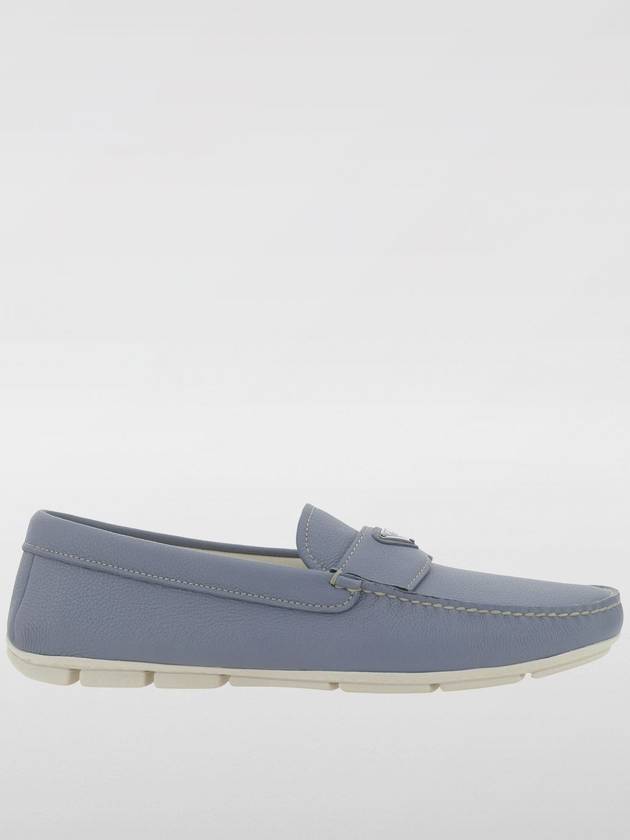 Leather Driving Shoes Blue - PRADA - BALAAN 2