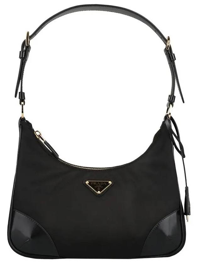 Re-Edition 2002 Re-Nylon and Brushed Leather Shoulder Bag Black - PRADA - BALAAN 2