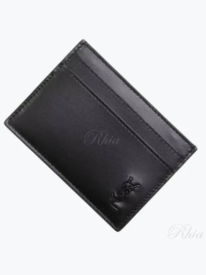 Mini Monogram Card Wallet Black - SAINT LAURENT - BALAAN 2