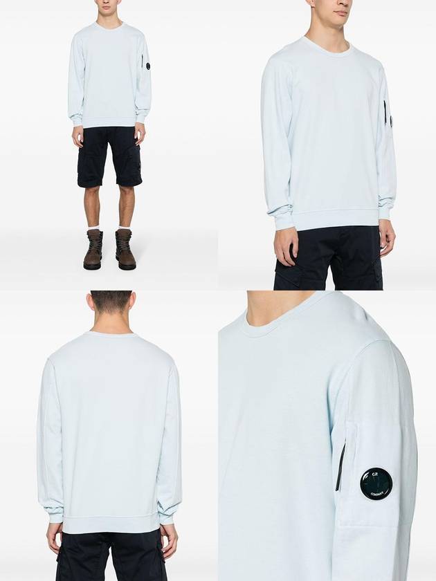 Light Fleece Sweatshirt Light Blue - CP COMPANY - BALAAN 3