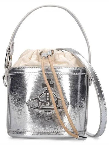 Debossed logo DAISY faux leather bucket bag 4302002B W00HK Q401 - VIVIENNE WESTWOOD - BALAAN 1