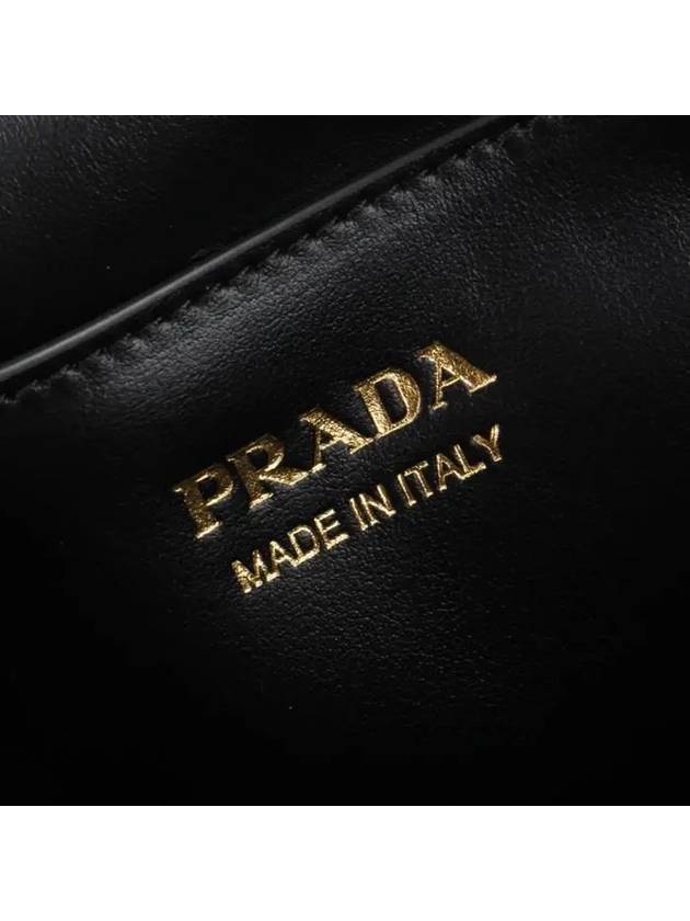 Arque Leather Shoulder Bag Black - PRADA - BALAAN 7