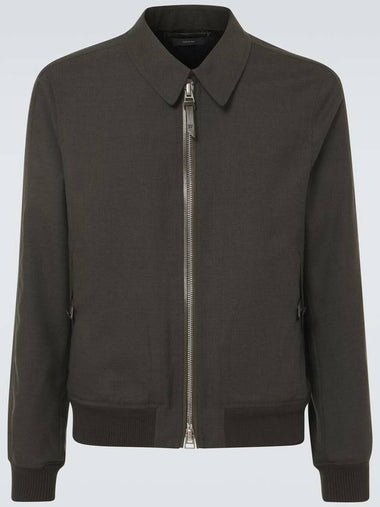 Zip Up Jacket Grey - TOM FORD - BALAAN 1