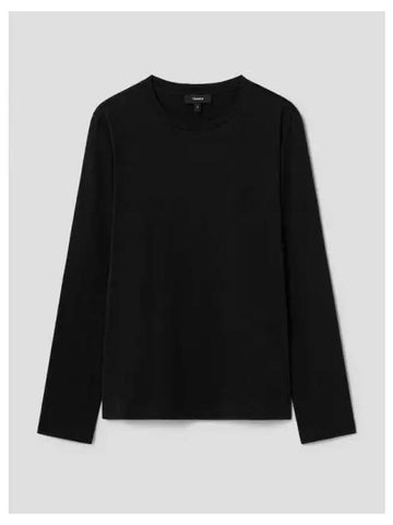 Women s Apex Cotton Long Sleeve T Shirt Easy Black Domestic Product GM0023120516617 - THEORY - BALAAN 1