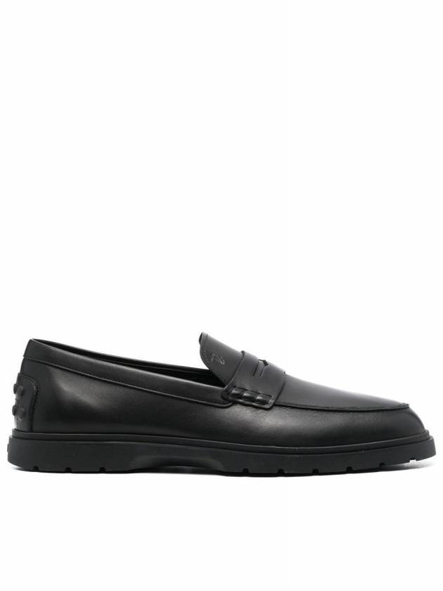 Men's Leather Penny Loafers Black - TOD'S - BALAAN 8