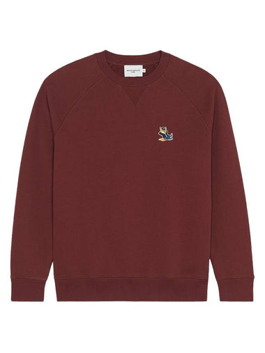 Dressed Fox Patch Classic Sweatshirt Wine Wreath - MAISON KITSUNE - BALAAN 1