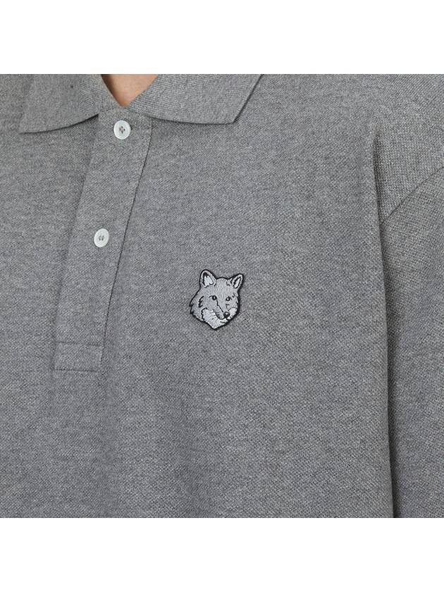 Bold Fox Head Patch Comfort Polo Shirt Grey - MAISON KITSUNE - BALAAN 7