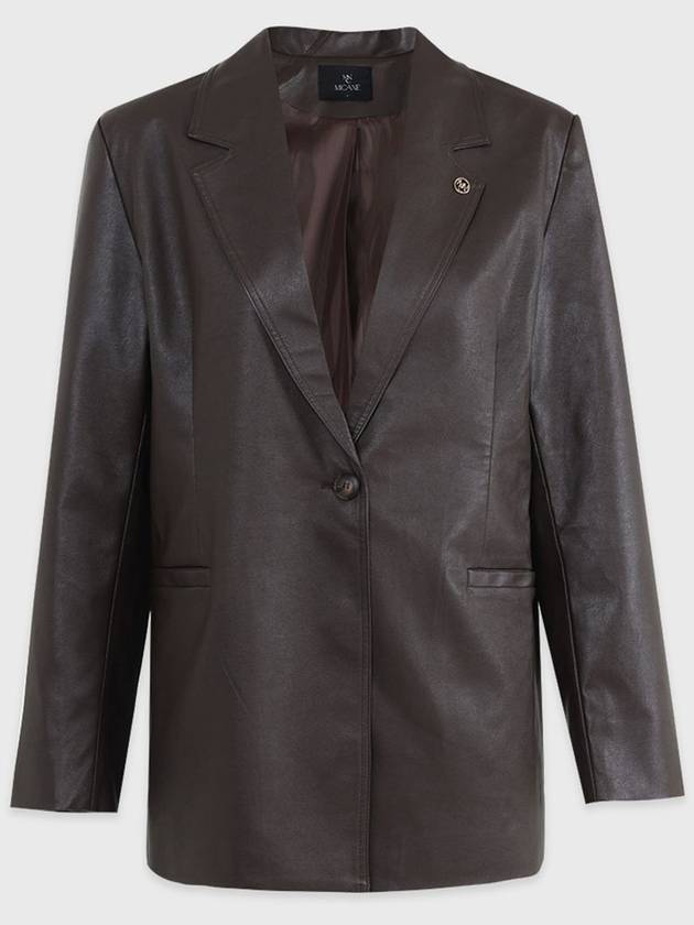 Lambent overfit leather tailored jacket - MICANE - BALAAN 6